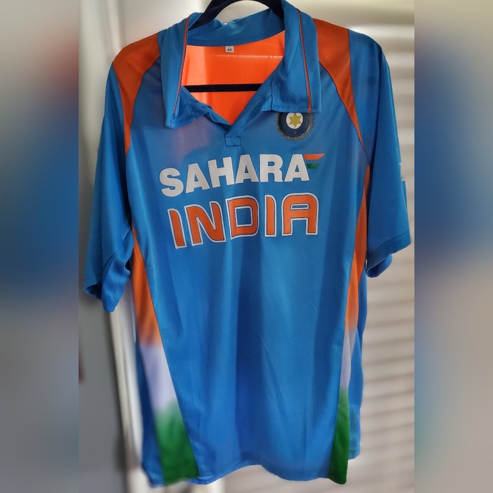 Sahara India Jersey Men's 48 Blue Cricket Team Indian Premier League